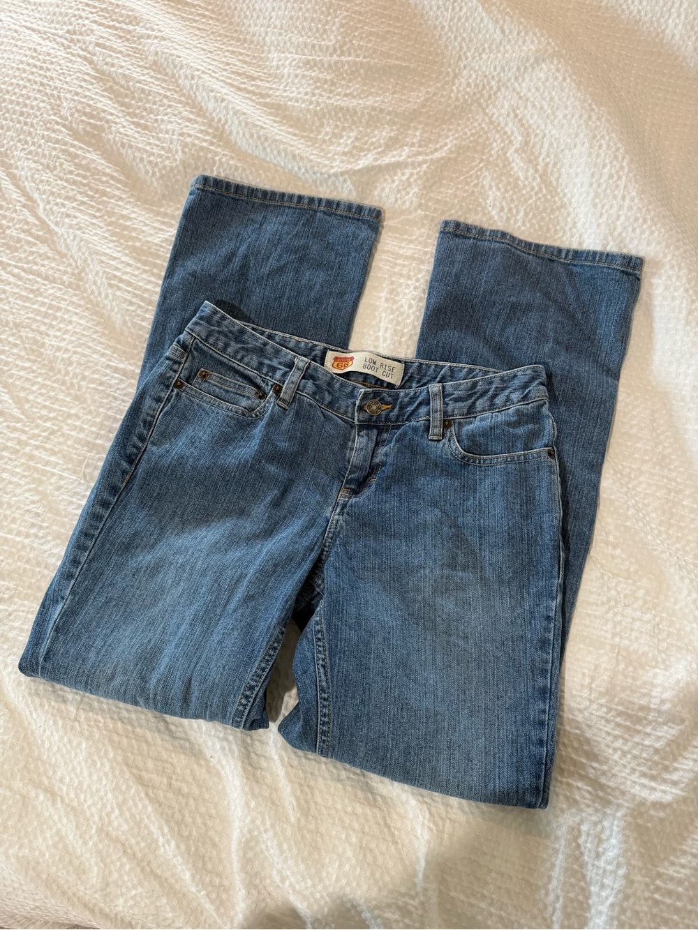 Route 66 Women’s Low Rise Boot Cut Denim Jeans
